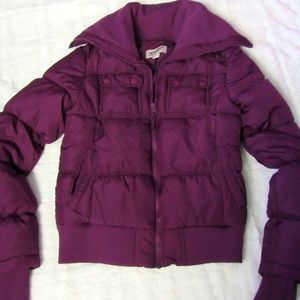Arizona Jean Purple puffer Coat Juniors Sz Small